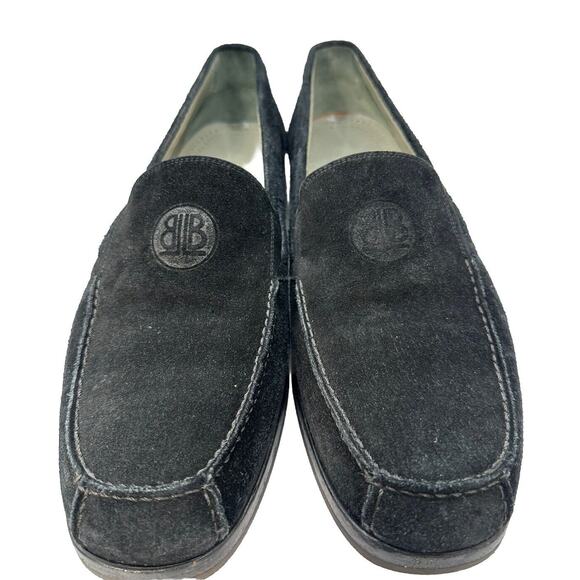 Lorenzo Banfi Milano Suede Loafers Men's 9 Shoe Hand Made Italy Designer ECU - Picture 1 of 9
